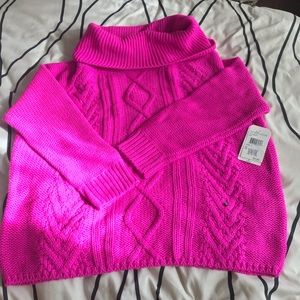 Large Billabong pink knit turtle neck sweater